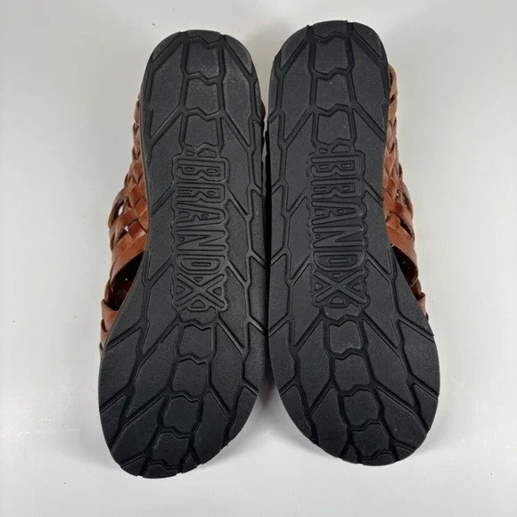 Brand X Huaraches Women's US 8.5 Brown Leather Pachuco Woven Open-Toe Sandals - Picture 6 of 16
